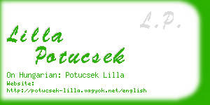 lilla potucsek business card